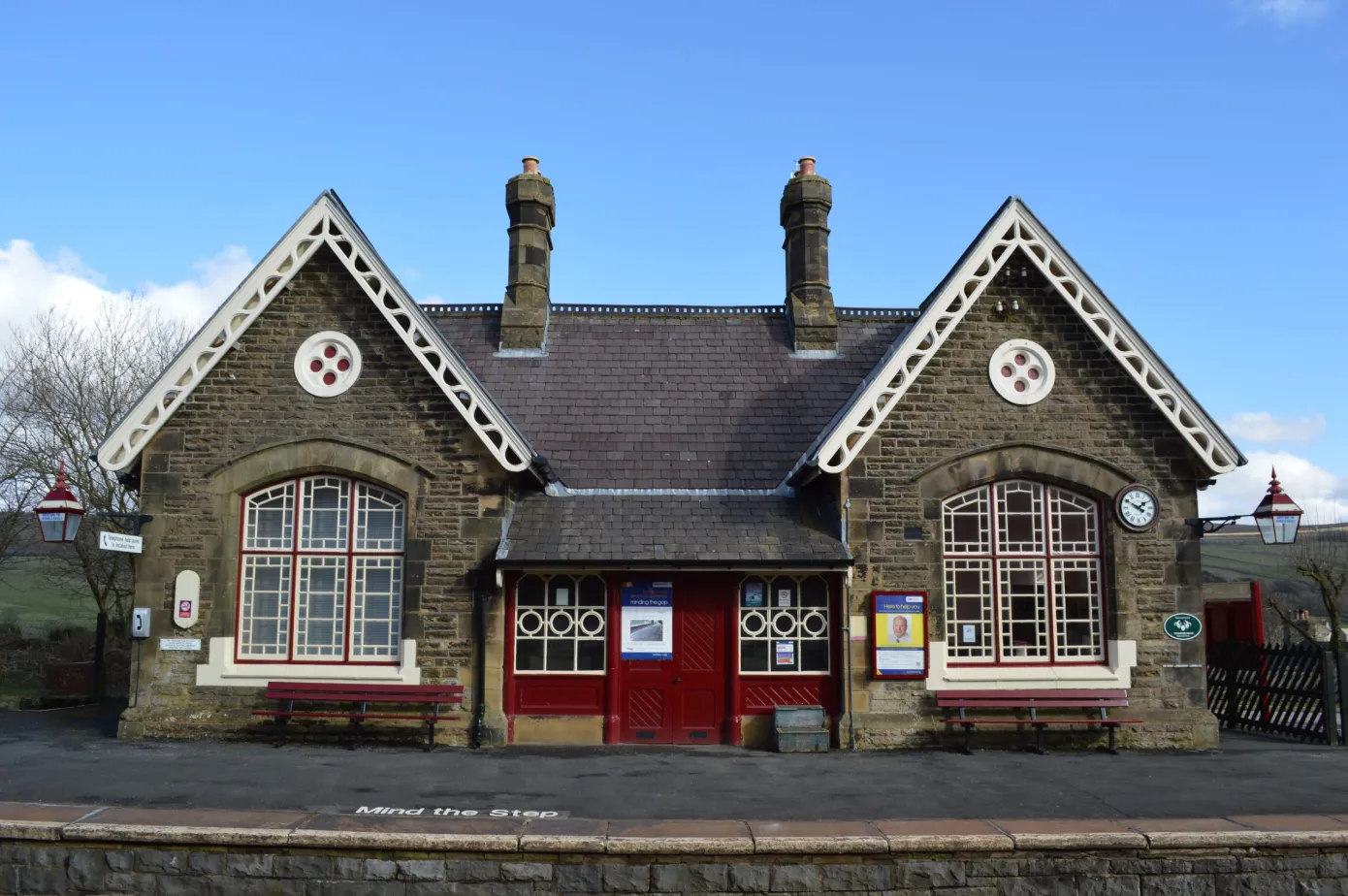 Traditional stone railway station