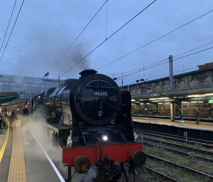 Steam train in Carlisle station