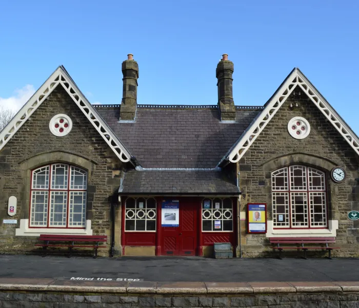 Traditional stone railway station