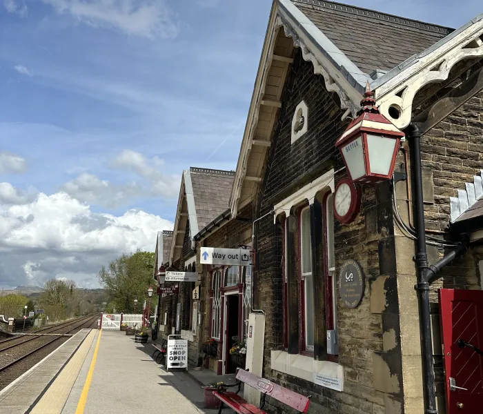 Traditional stone railway station