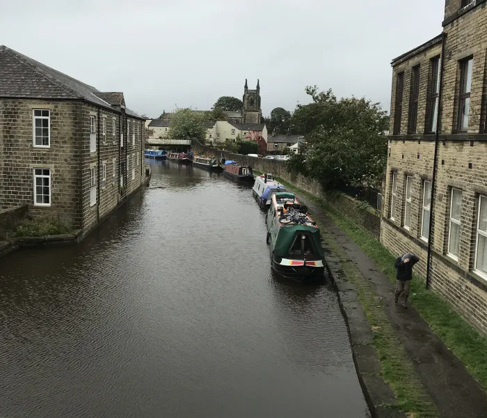 Canal with barges