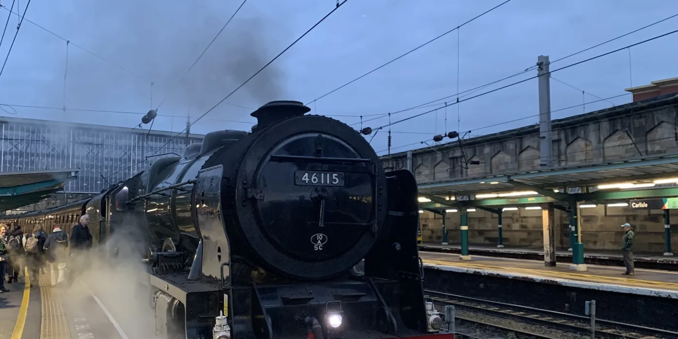 Steam train in Carlisle station